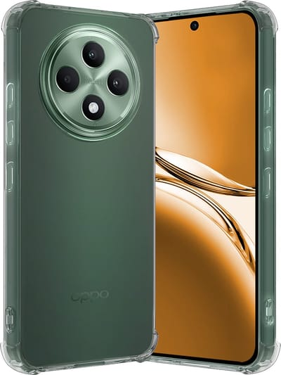 Hoes - Geschikt voor Oppo Reno 12 F - Sterk & Shockproof - Siliconen Case - Back Cover - Telefoon Hoesje Shock Proof - Transparant