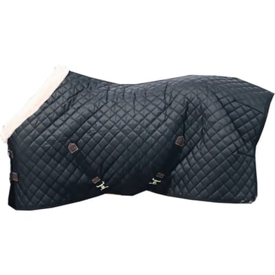 Kentucky Horsewear - Showdeken - 600D - 70 cm / 3'6 - Vegan konijnenvacht - Zwart
