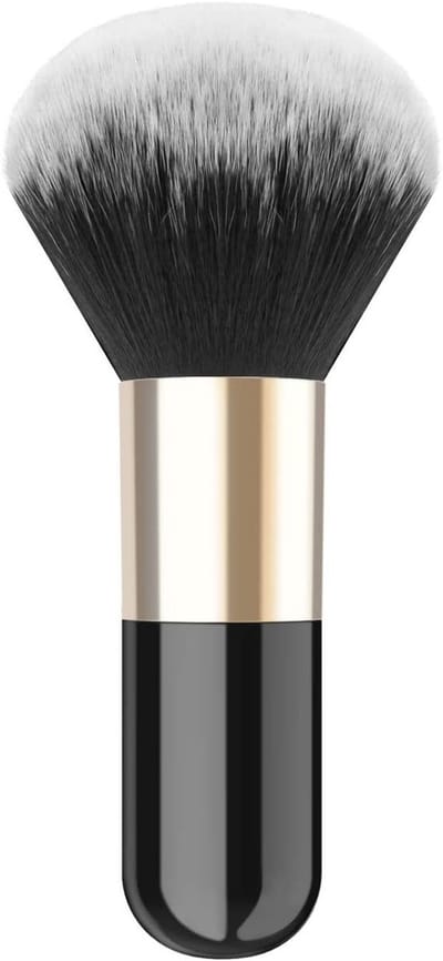 Professionele Flat Kabuki Make-up Poeder Foundation Kwast voor Volledige Dekking - Zwart en Goud, Perfect voor Blush en Gezichtsmake-up Tools