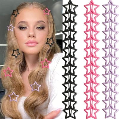 30 stuks Kleur Ster Haarspeld Schattig Y2k Dopamine Drip Bb Clip Zijpony Clip Haarspeld Haaraccessoires