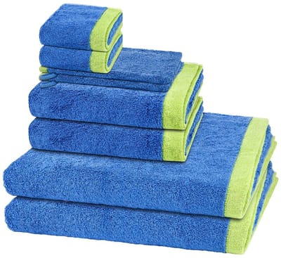 Cawö Sonstiges 2 X washandjes 2 X gasten- 2 X douche- 2 X handdoek - in set 8 pack Lifestyle Splash