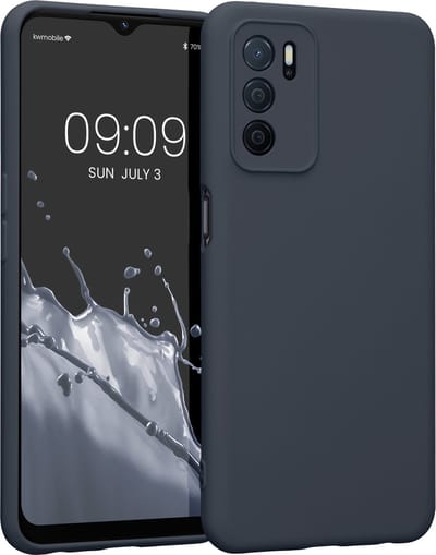 kwmobile telefoonhoesje geschikt voor Oppo A16 / A16s / A54s - Hoesje voor smartphone - Precisie camera uitsnede - TPU back cover in mat zwart