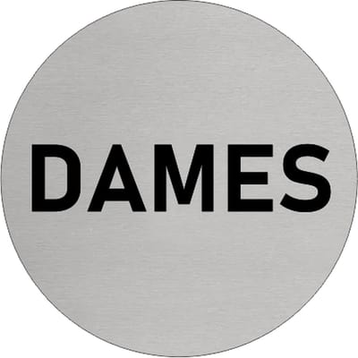 CombiCraft Aluminium Deurbordje 'Dames' 75mm met dubbelzijdig tape