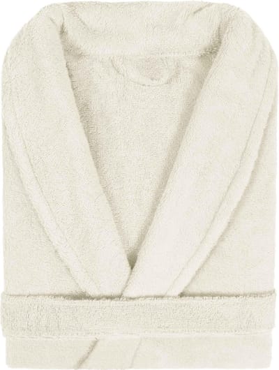 Badjas Badstof met Shawlkraag Uni Pure Royal Ecru col 1670 maat L