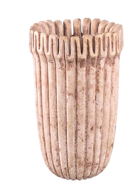 PTMD Bloempot Raffay - 24x24x40 cm - Cement - Bruin