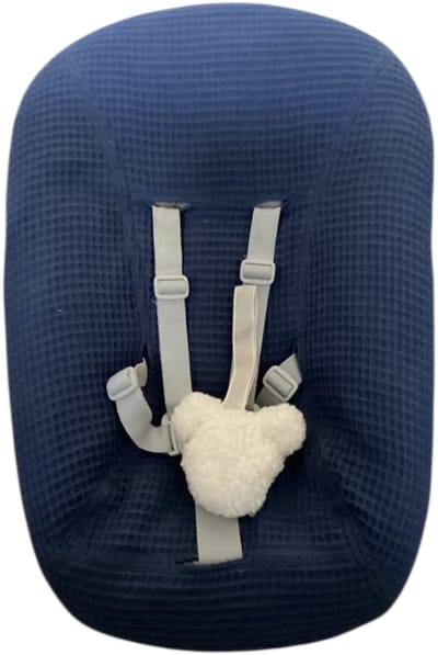Newborn Hoes - Tripp Trapp geschikt voor Stokke Tripp Trapp Newborn Set - Perfecte Pasvorm - Beschermt je Stoel - Waterafstotende Voering - Makkelijk Wasbaar - Zacht Katoen - Blauw Wafelstof - handmate