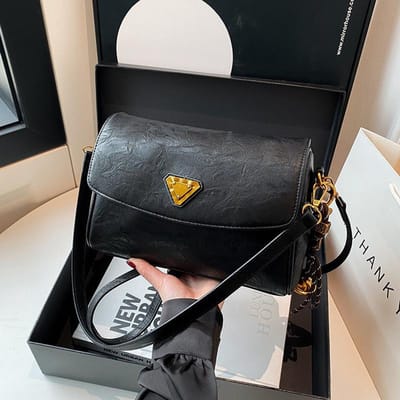 Nieuwe Super Hot Tas Dames Textuur Schoudertas Crossbodytas Klassieke Kleine Vierkante Tas with pendant gray