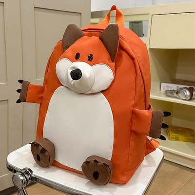 Kleuterschool Kleine Schooltas Basisschool Leerling Eerste Klas Meisje College Student Cartoon Kinderen Rugzak red