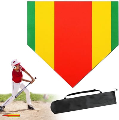 Dailygoods- Trainingshomeplate met opbergtas - Antislipmat - Softbal/Honkbal - Binnen/Buiten gebruik - Verbeter swingnauwkeurigheid - Gemaakt van diatomeeënaarde - Slagmat