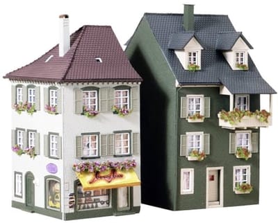 Stadshuizen Set - 18,6 x 5,2 x 27,8 cm - Model Speelgoed voor Volwassenen