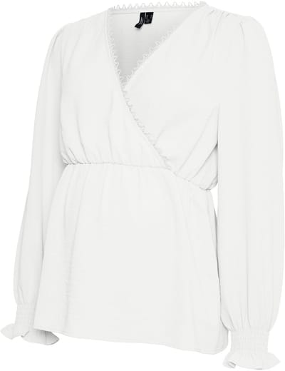 Vero Moda Maternity Blouse Regular fit V-Hals Manchetten met elastiek Top