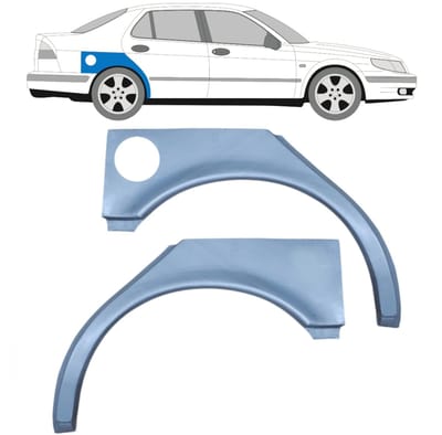 Reparatiepaneel achterspatbord voor Saab 9-5 1997-2010 / Links + Rechts / Set