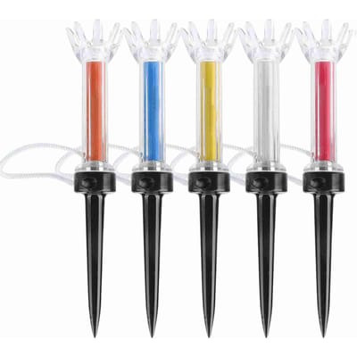 Lot de 5 tees de golf magnétiques flexibles en plastique, outil d'entraînement et d'entraînement pour golfeur(79mm) white