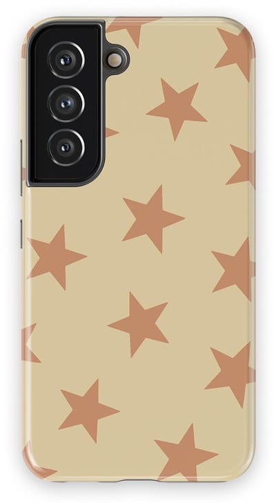 DripCase Hoesje Samsung Galaxy S22 | Sterren Design | Magnetisch Opladen | 2-in-1 Ontwerp | Stars Backcover Amber Dust