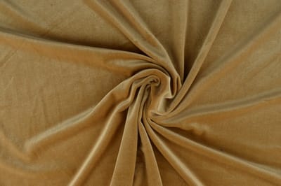 35 meter stretch fluweel - Beige - 93% polyester - 7% elastaan