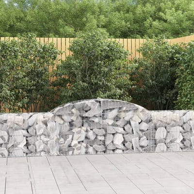 vidaXL Schanskorven 30 st gewelfd 300x30x60/80 cm gegalvaniseerd ijzer