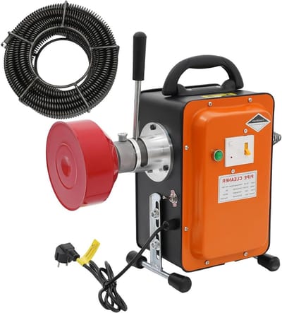 Elektrische buisreiniger - Afvoerreiniger Ontstopper - Verstoppingen Verwijderen - 750W Koperen Motor - 20 m Spiraal - Oranje