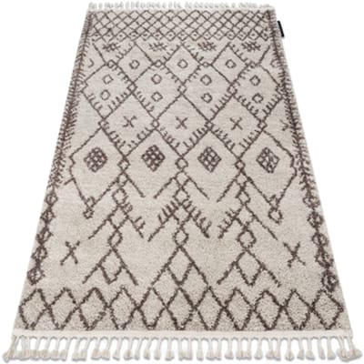 Kleden Rugsx Tapijt BERBER TANGER B5940 crème / bruinrand 200x290 cm