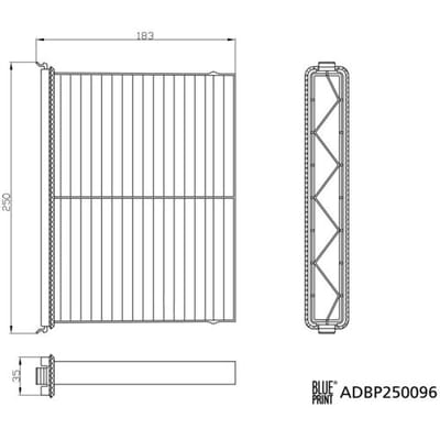 Cabinefilter BLUE PRINT ADBP250096