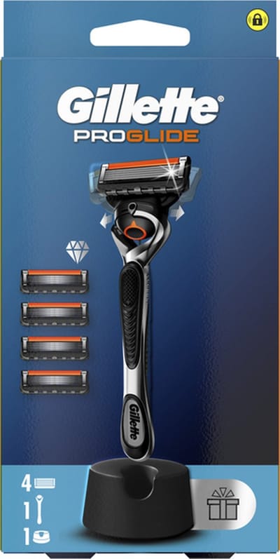 Gillette Proglide scheerhouder + 4 mesjes