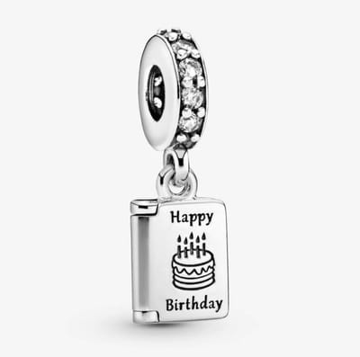 Fler® | 925 Sterling Zilver Bedel | Happy Birthday | Past op populaire bedel armbanden (standaard - 3mm) | armbandbedel | Verjaardag Charm | Charm Bead