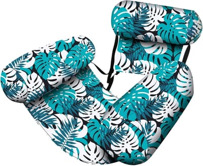 LISM-Zwemband, drijfband, zwemring voor in het water, zwemstoel voor in het zwembad, zwemband met drie buizen, waterspel voor volwassenen, preventie van zonnesteek, unisex - groen