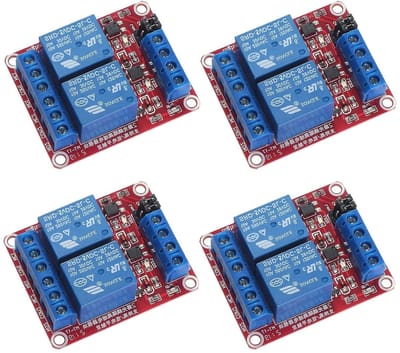 4pcs 2 Channel Relay Module 5V met Optocoupler, Hoog of Laag Niveau Trigger, Uitbreidingsbord voor Raspberry Pi en Arduino