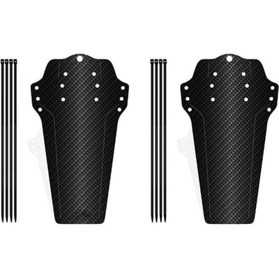 2 STuks Fietsspatborden Mountainbike Racefiets Spatborden Voor Achter Universele Fietsaccessoires Koolstofvezel black