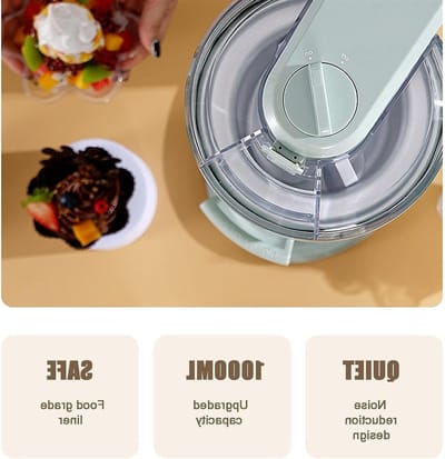 IJsmachine - Dessertmaker - Thuis Desserts Maken - Automatische Bediening - 1000 ml - Wit