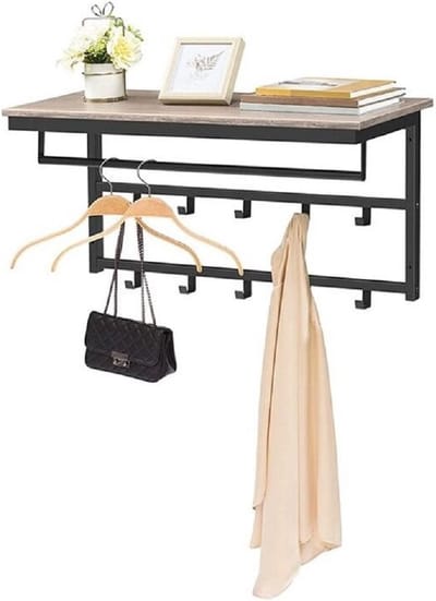 Kapstok Trendy B 80 cm H 42 cm grijs zwart