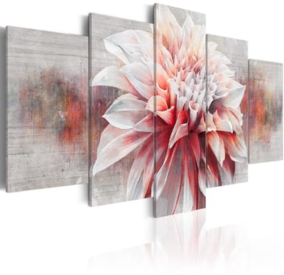 Schilderij - Prachtige Dahlia, 5luik