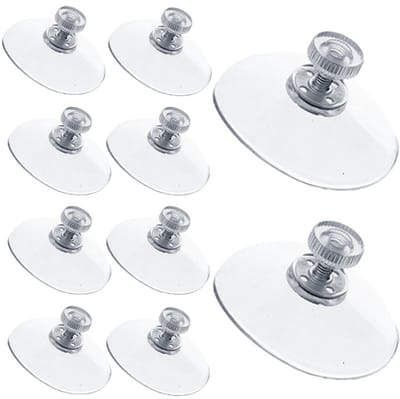 Zuignap met schroefdraad - Transparante Zuignap - Zonder Boren en Lijm - Sterke Wandhouder voor Keuken en Badkamer - 10 Stuks - M4 - 41mm