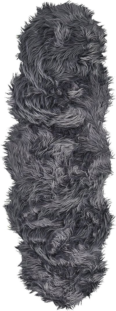 MAMUNGARI - Schapenvel - Donkergrijs - 60 x 180 cm - Acryl