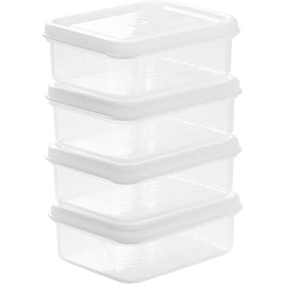 4 stuks Diepvleesdoos Goede Afsluiting Voedselkwaliteit Koelkast Opbergcontainer Voedselconservatie