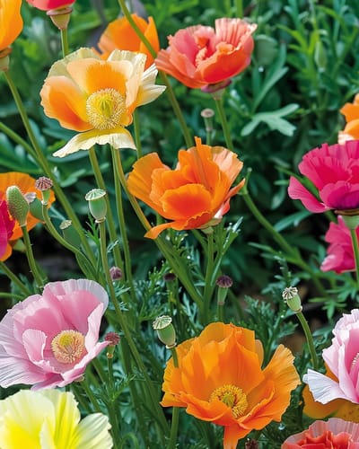 2 sets - Bloemenzaden Eenjarig Slaapmutsje Dubbelbloemig Gemengd Eschscholtzia Californica