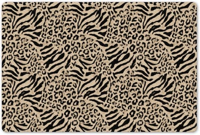 Placemats 45x30 cm - Placemat kunststof - 1 stuk - Giraf - Zebra - Motief - Bruin - Borden onderleggers - Decoratie voor op tafel - Keuken tafeldecoratie accessoires - Vinyl onderlegger - Tafelversiering