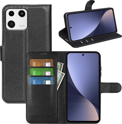 MobyDefend Hoesje - Geschikt voor Xiaomi 13 - Kunstleren Wallet Book Case (Sluiting Voorkant) - Zwart