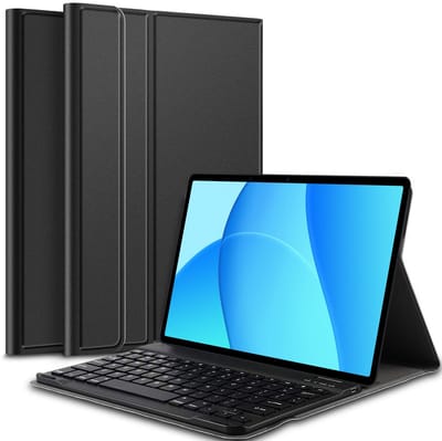 Hoes met toetsenbord geschikt voor Oppo Pad SE (11 inch - 2025) / OnePlus Pad Lite - Keyboard Book Case Cover Hoesje Zwart
