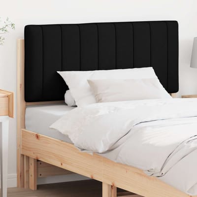 vidaXL - Gestoffeerd - hoofdbord - Bruin - en - Zwart - 100 - cm - Massief - grenenhout