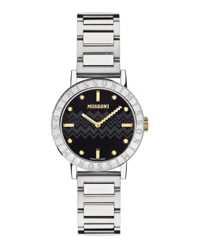 Missoni M2 MWQK00322 Horloge - Staal - Zilverkleurig - Ø 34 mm