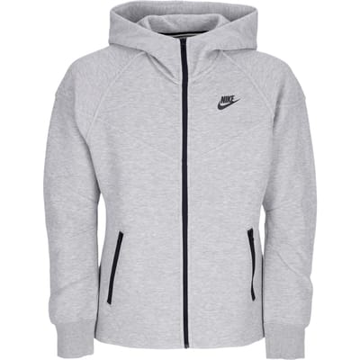 Lichtgewicht dameshoodie met rits W Sportswear Tech Fleece Windrunner hoodie met volledige ritssluiting Dk grijs gemeleerd/zwart
