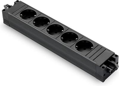 Bachmann Step - Stekkerdoos - 5x 230V - GST18-3 In- en uitgang - Zwart