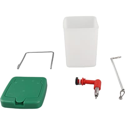 Kippen Speen Waterbak Hangend Lekvrij Grote Capaciteit Pluimvee Speen Drinkbak voor Boerderij 600ml L(for 6.5-9kg) white