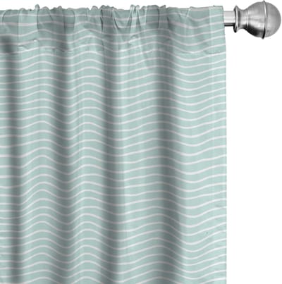 ABAKUHAUS Munt Voorhangen – 2x75x175 cm – amandelgroen, Gestreept, Lichtverduisterend