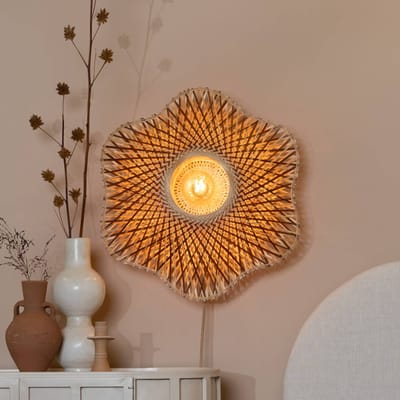 GOOD&MOJO Wandlamp Madura - Naturel - Ø60cm - Binnen Bohemian