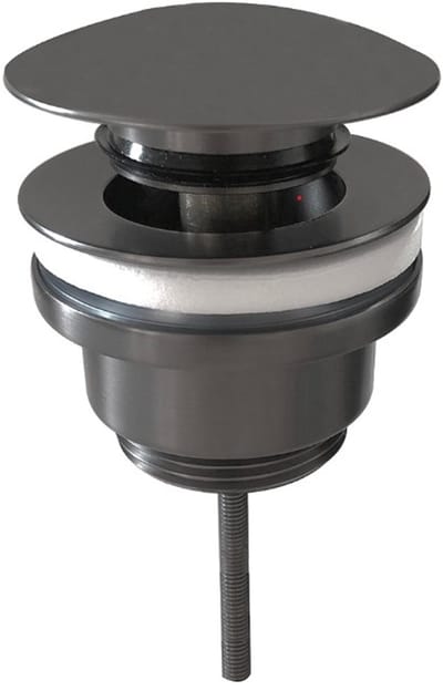 Sanifun Luxe Clickwaste Sprangler Gunmetal–Laag model, met PVD-coating