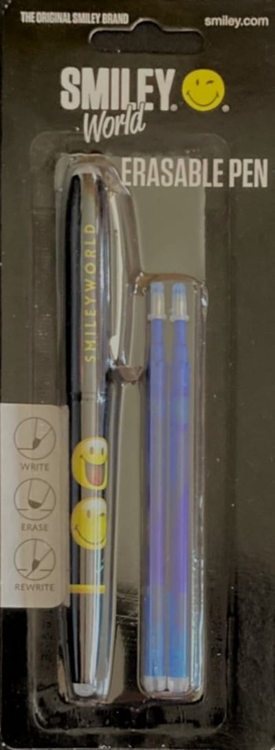 Smiley World - Uitwisbare gelpen met 2 vullingen