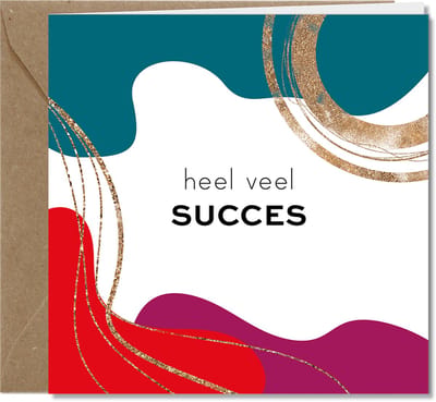 Wenskaarten - Heel veel succes, motivatie - duurzaam