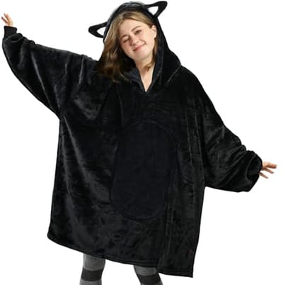 Deken met Mouwen voor Dames en Tieners - Zachte en Warme Hoodie Deken, Comfortabel en Draagbaar, Perfect Voor Binnengebruik