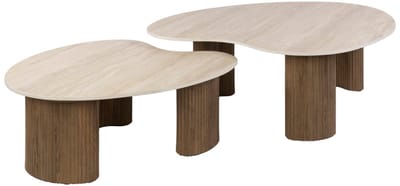 AnLi Style Salontafel Ceramo aperto set/2 keramiek travertin